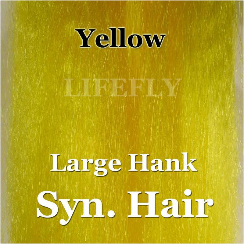 Yellow Color / Large Hank Of Synthetic Hair, Hair, Fly Tying, Jig, Lure Making