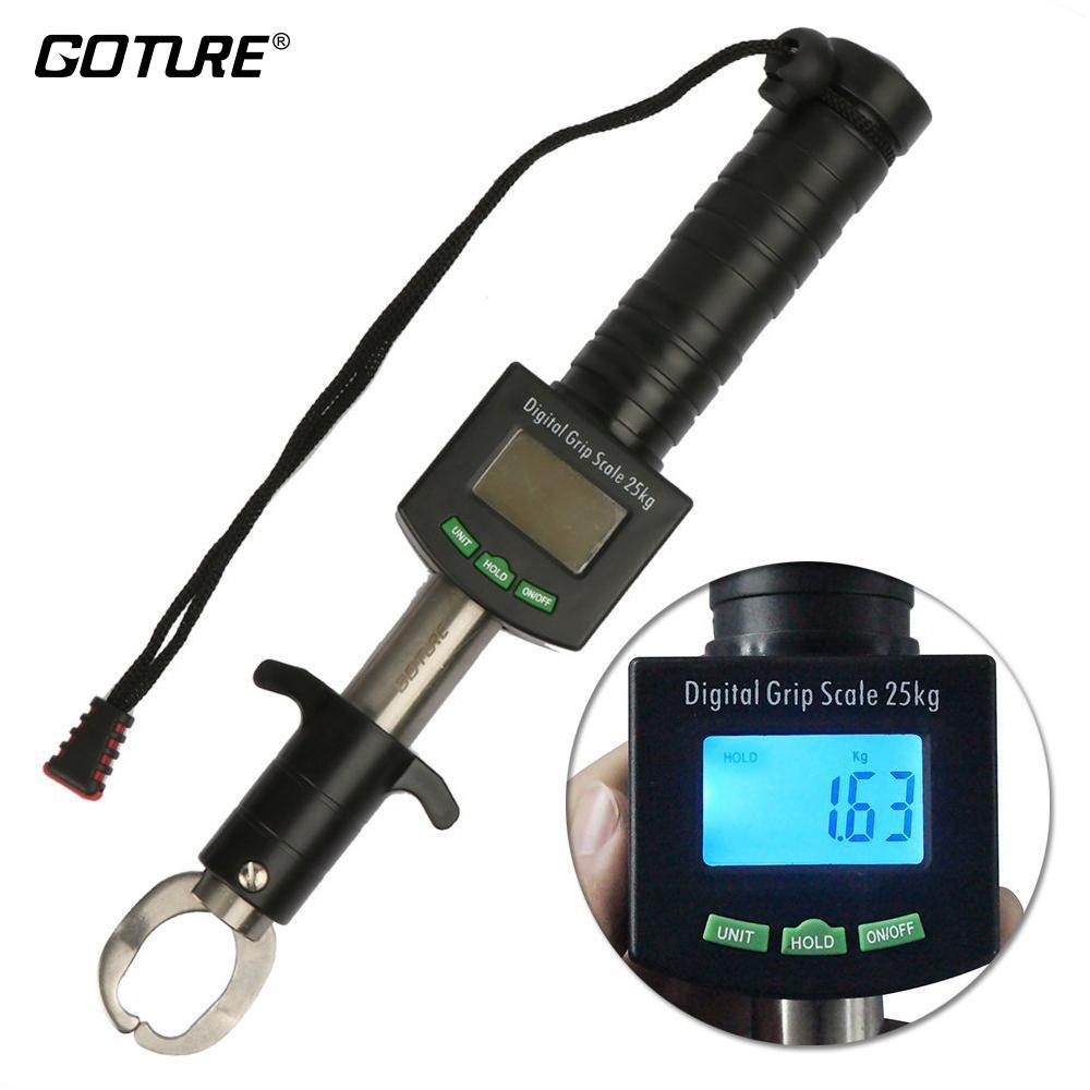 Digital Scale Fish Lip Grip With Scale 25Kg/55Lb Tape Measure 1M Stainless Steel