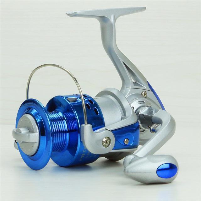 Fishing Reel Pre-Loading Spinning Wheel Metal Blue Brown Two Color 5.5:1 1000S