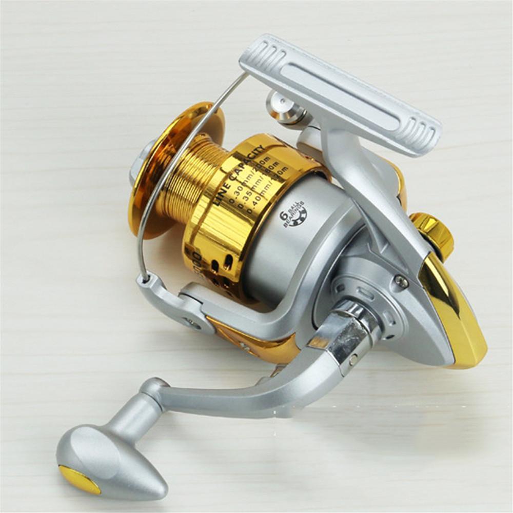 Fishing Reel Pre-Loading Spinning Wheel Metal Blue Brown Two Color 5.5:1 1000S