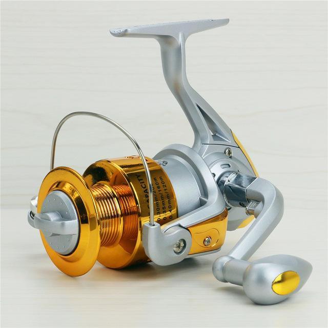 Fishing Reel Pre-Loading Spinning Wheel Metal Blue Brown Two Color 5.5:1 1000S