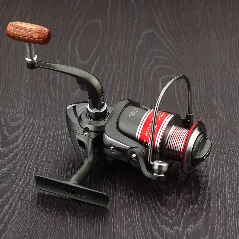 High Speed Fishing Reel Pre-Loading Spinning Wheel Wooden Handle 5.5:1 12+1 Bb