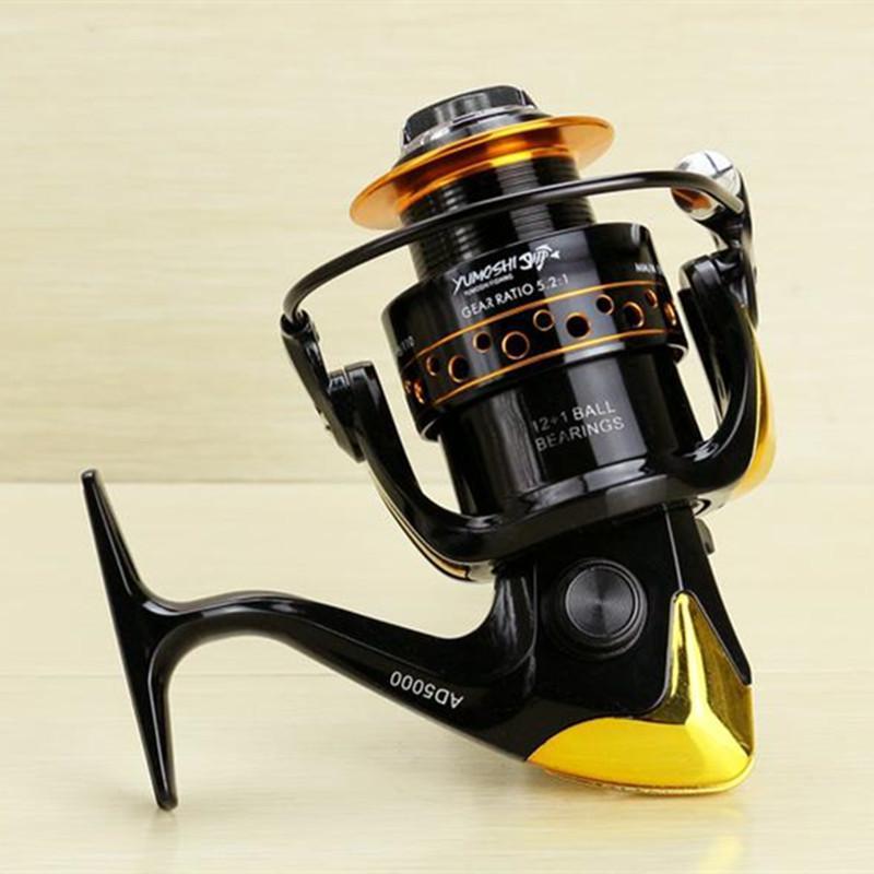 Super Strong Fishing Reel Pre-Loading Spinning Wheel 2000/9000S Black Yellow