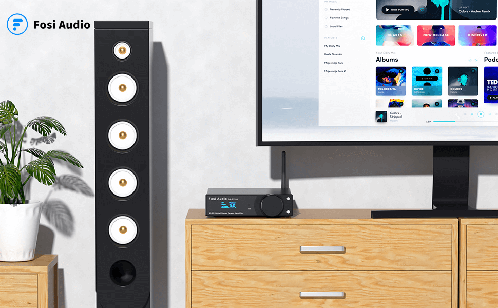 DA2120A Bluetooth Amplifier Stereo Receiver 2Ch Class D Amp – Fosi