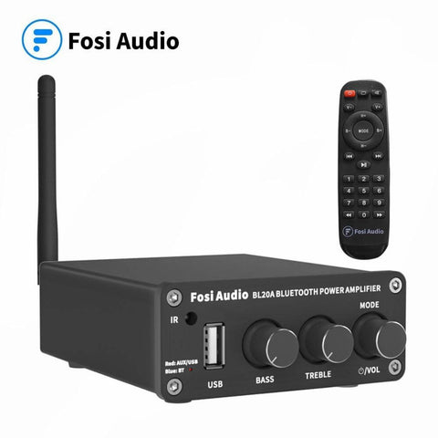 Fosi Audio BL20A Bluetooth Power Amplifier Bass Treble With U-Disk Remote Control