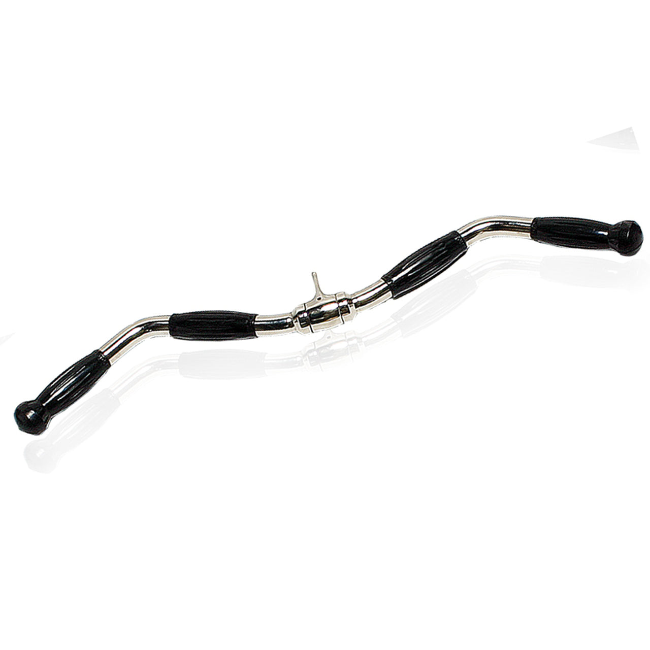 SFE Curl Bar with Rubber Handgrips and Revolving Hanger, 28 in