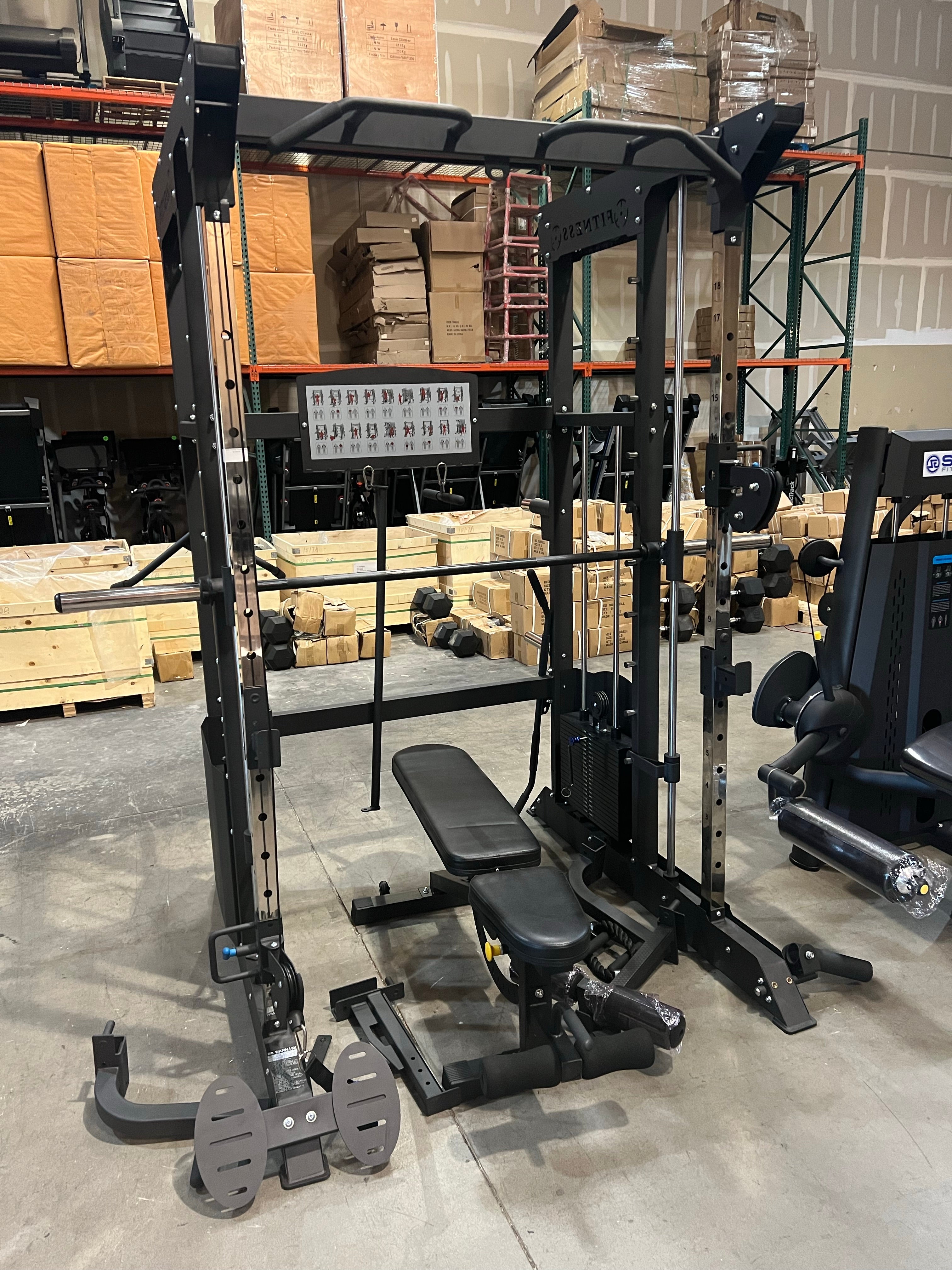 SFE Multi-Functional Trainer / Smith Machine Home Gym w/ (2) 200lb weight stacks (NEW)