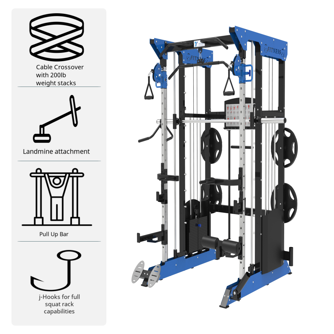 SFE Multi-Functional Trainer / Smith Machine Home Gym w/ (2) 200lb weight stacks (NEW)