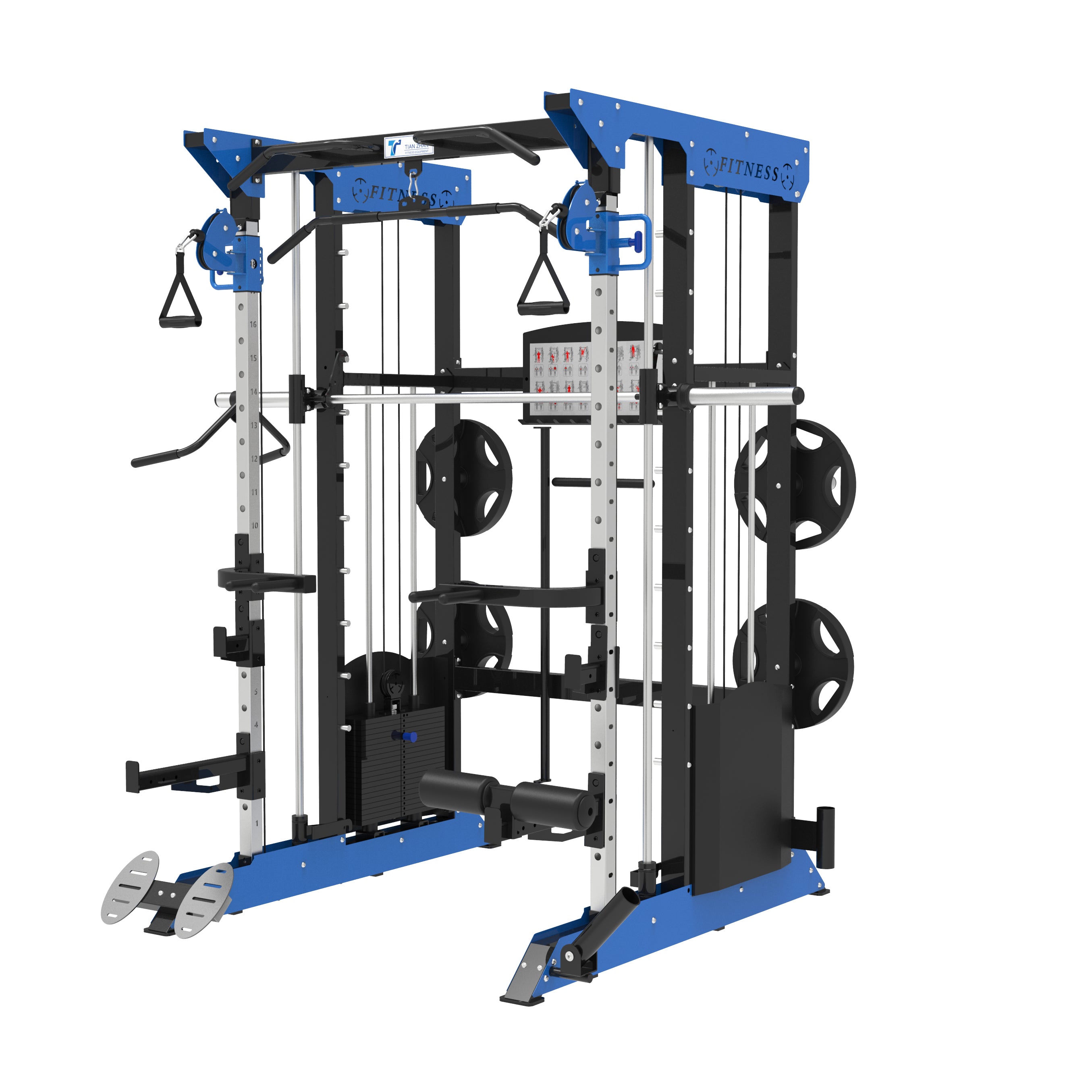 SFE Multi-Functional Trainer / Smith Machine Home Gym w/ (2) 200lb weight stacks (NEW)