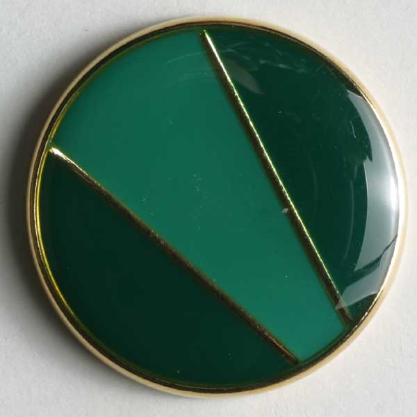 Green Full Metal Enamelled Button