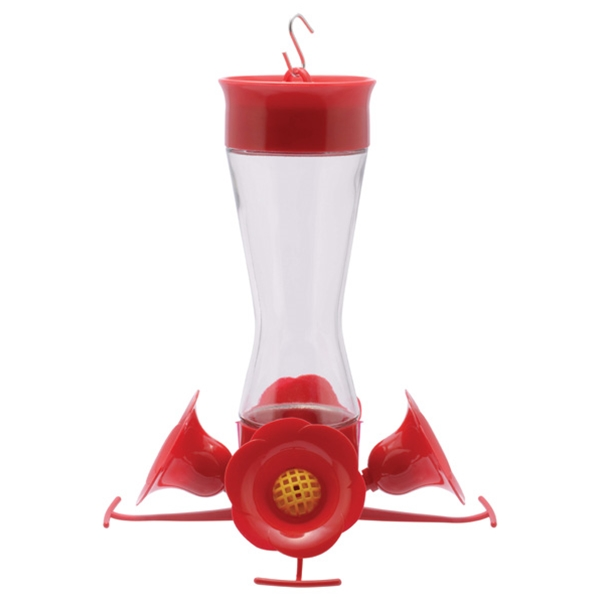 Pinch Waist Glass Hummingbird Feeder