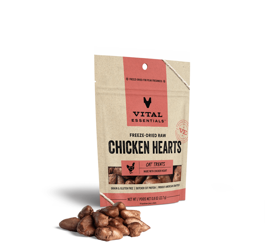 Vital Essentials Freeze-Dried Chicken Hearts Cat Treats