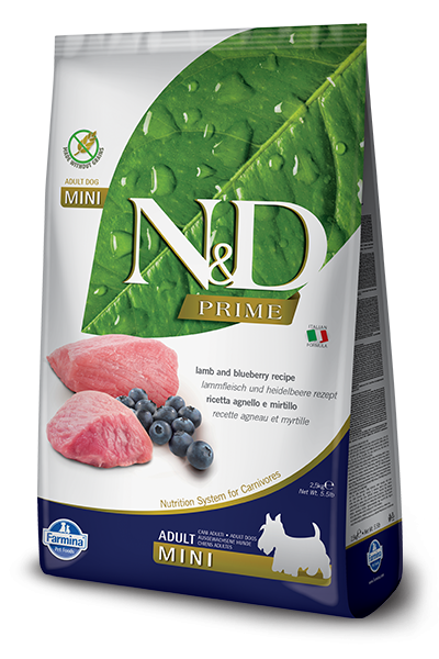 Farmina N&D Natural & Delicious Low Grain Mini Adult Lamb & Blueberry Dry Dog Food