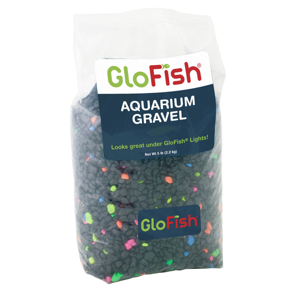 GloFish Black Aquarium Gravel with Fluorescent Pieces