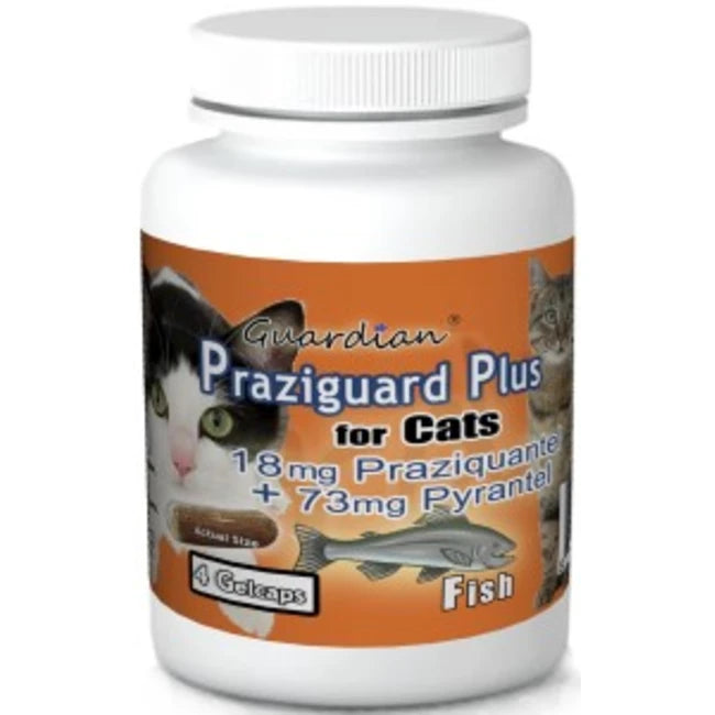 Guardian Praziguard Plus For Cats 18 mg Fish Flavored Praziquantel + 73 mg Pyrantel