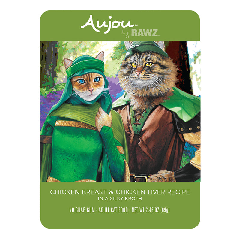 Aujou Chicken Breast & Chicken Liver Recipe Cat Food Pouch