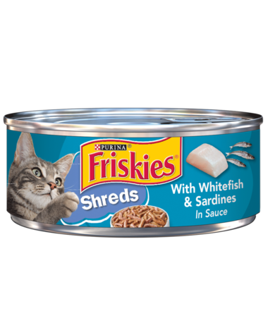 Friskies Shreds With Whitefish & Sardines In Sauce Canned Cat Food