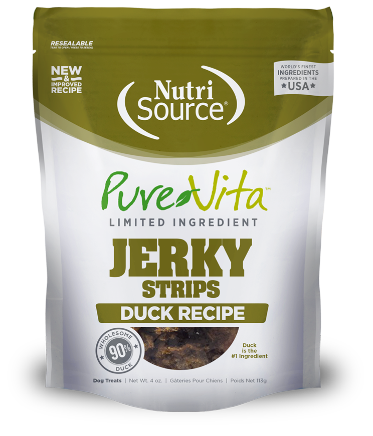 PureVita Limited Ingredient 95% Duck Jerky Holistic Dog Treats