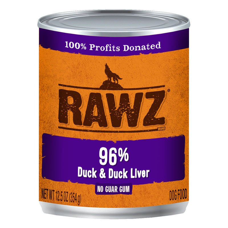 RAWZ 96% Duck & Duck Liver Canned Dog Food