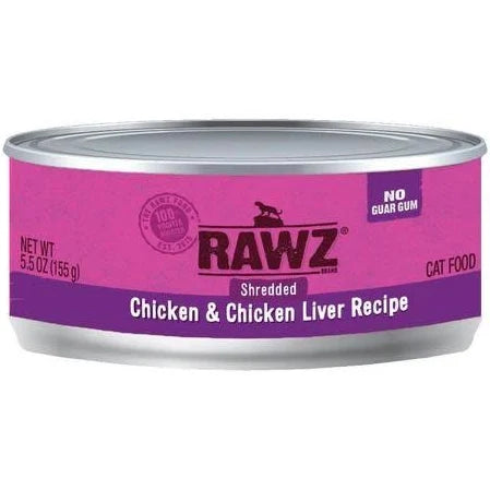 RAWZ Shredded Chicken & Chicken Liver Recipe Canned Cat Food