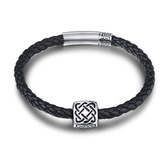 Lava Beads Bracelet|stainless Steel Leather Bracelet For Men - Green Beads,  Magnetic Clasp