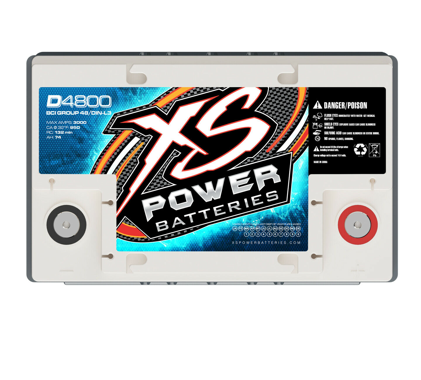 XS Power D4800 3000 Amp 12V Group 48 Power Cell DURAMAX 2500 Sealed AGM Battery