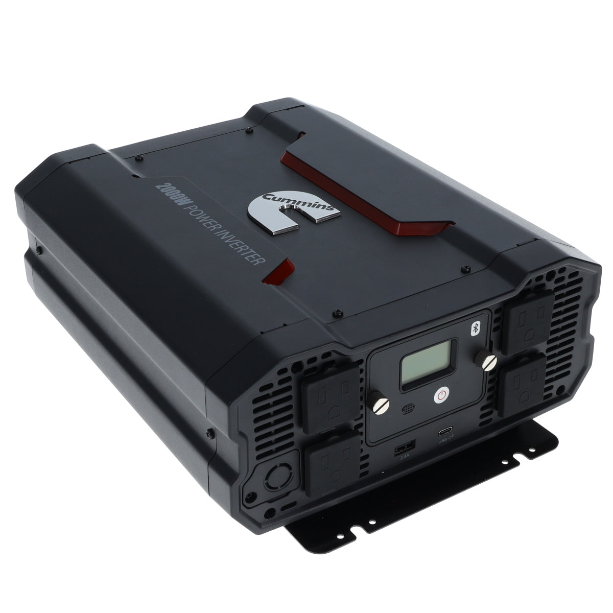 Cummins 2000 Watt Power Inverter Modified Sine Wave Truck Inverter 12V to 110 Volts Four AC Outlets Two USB Ports (Full Cable Kit Included)