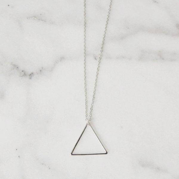 Triangle Pendant Long Necklace