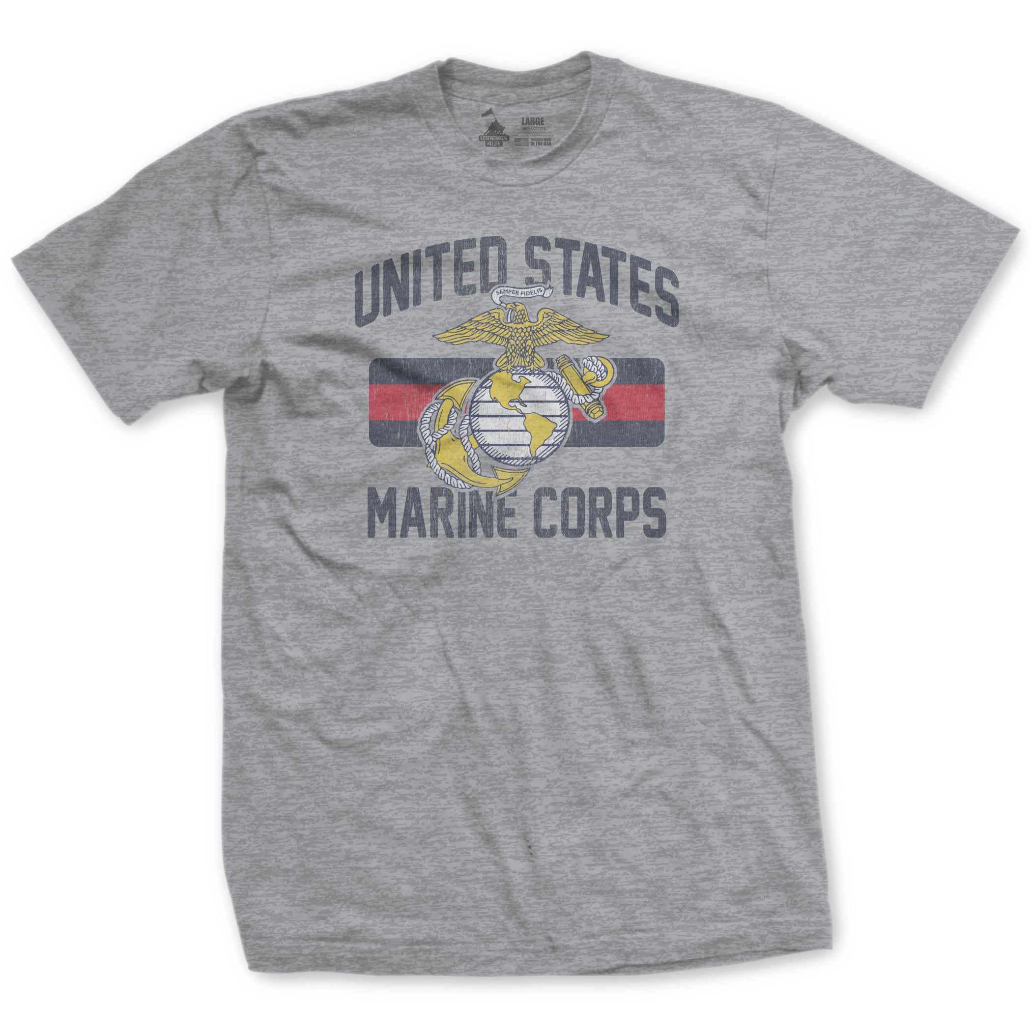  USMC Vintage EGA Classic Blood Stripe T-Shirt 