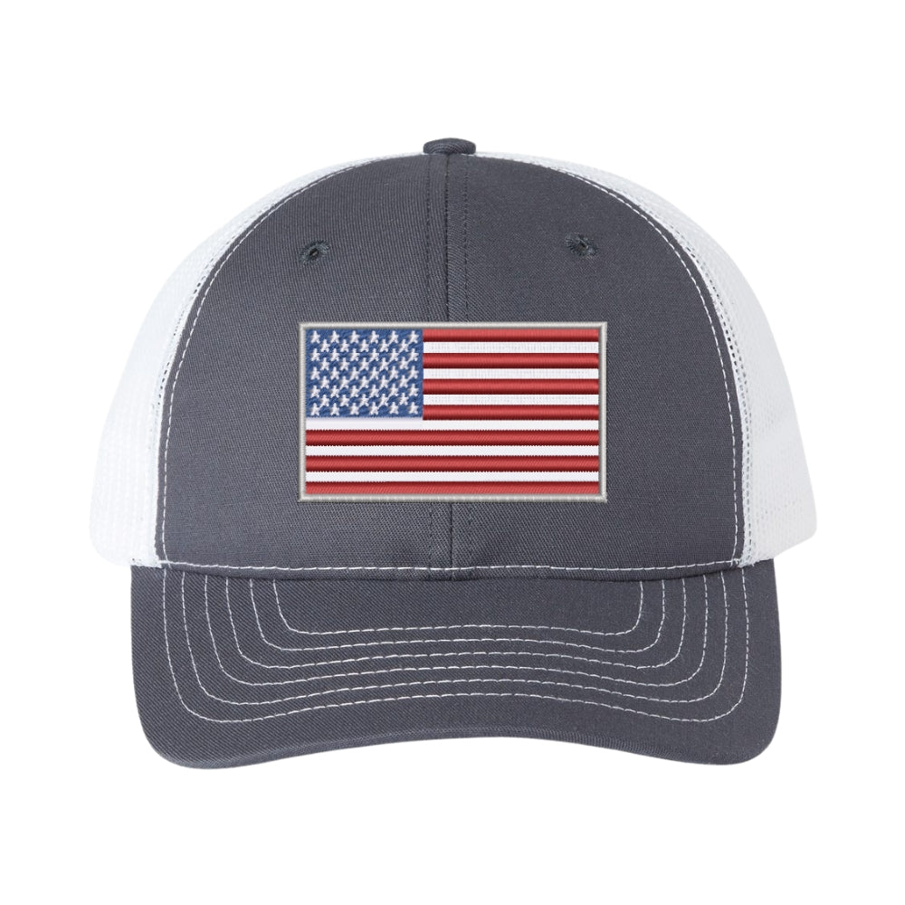  American Flag Structured Trucker Hat 