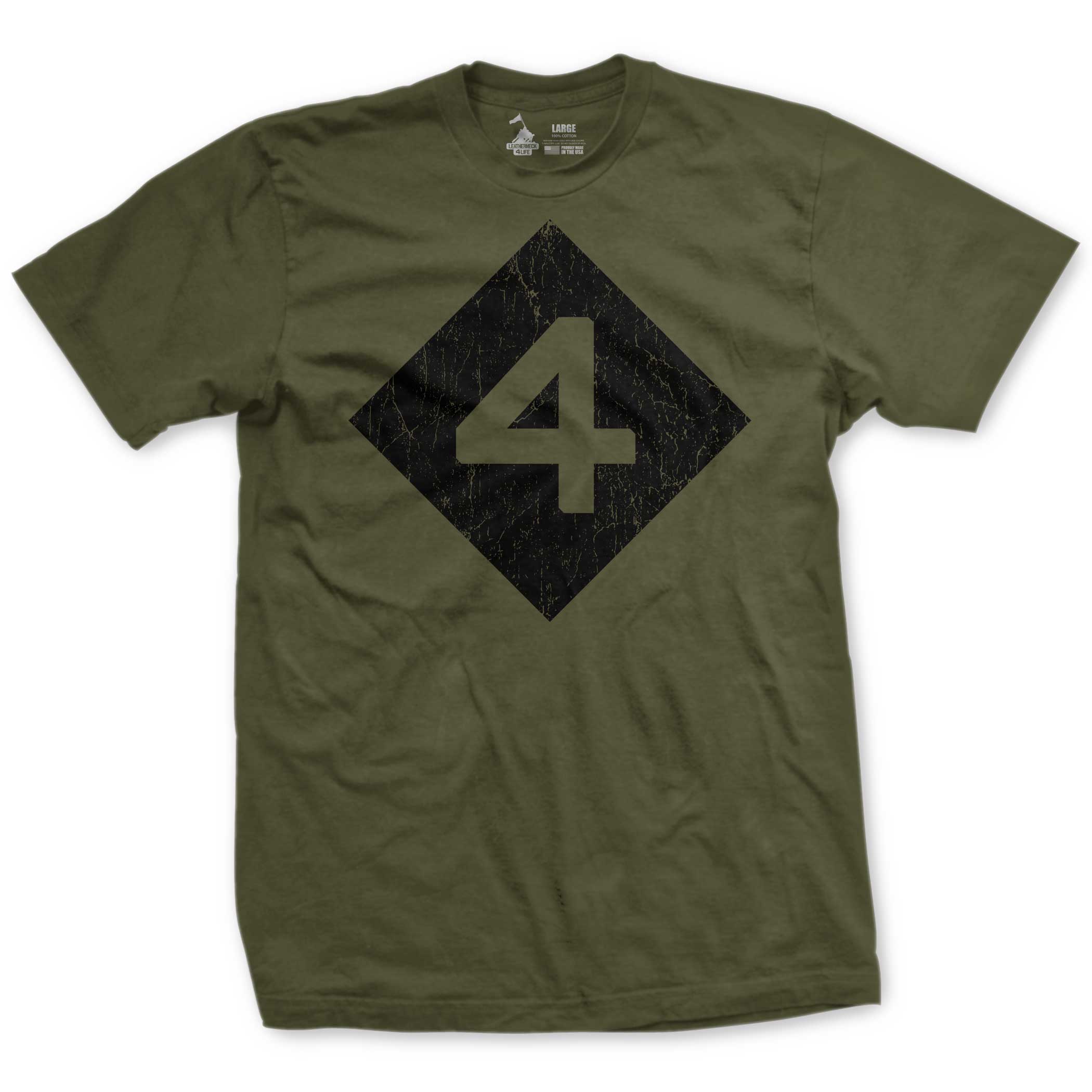  4th Division Subdued T-Shirt - OD Green 