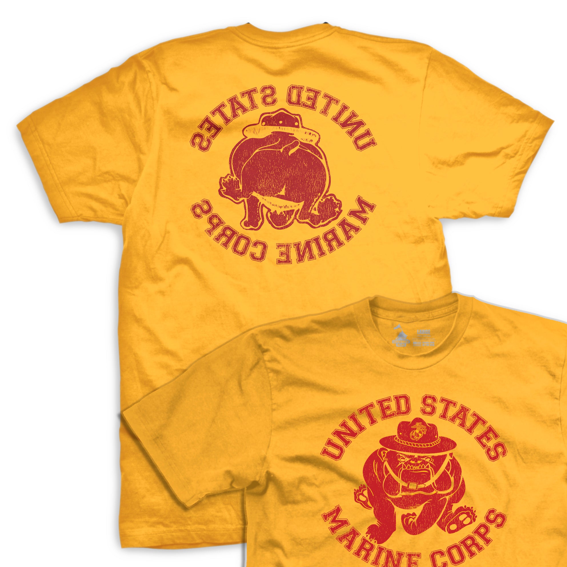  80's Bulldog Tee- Gold 