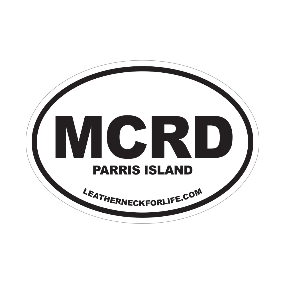  MCRD Parris Island Oval Decal 