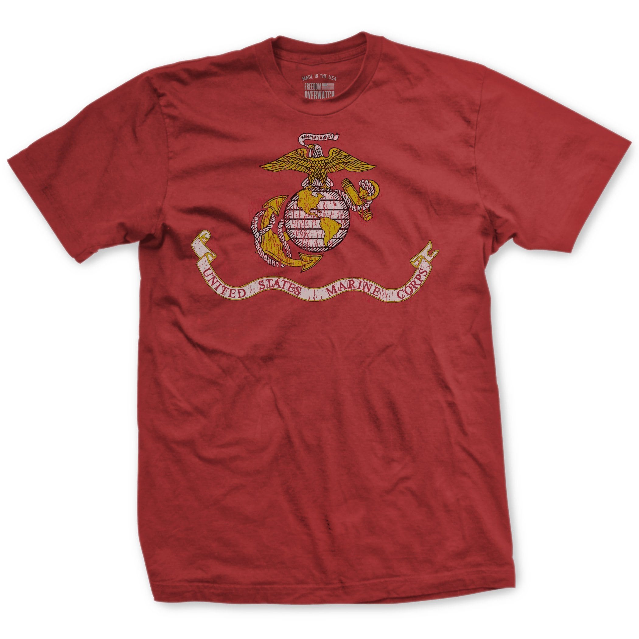  USMC Flag Vintage T-Shirt 