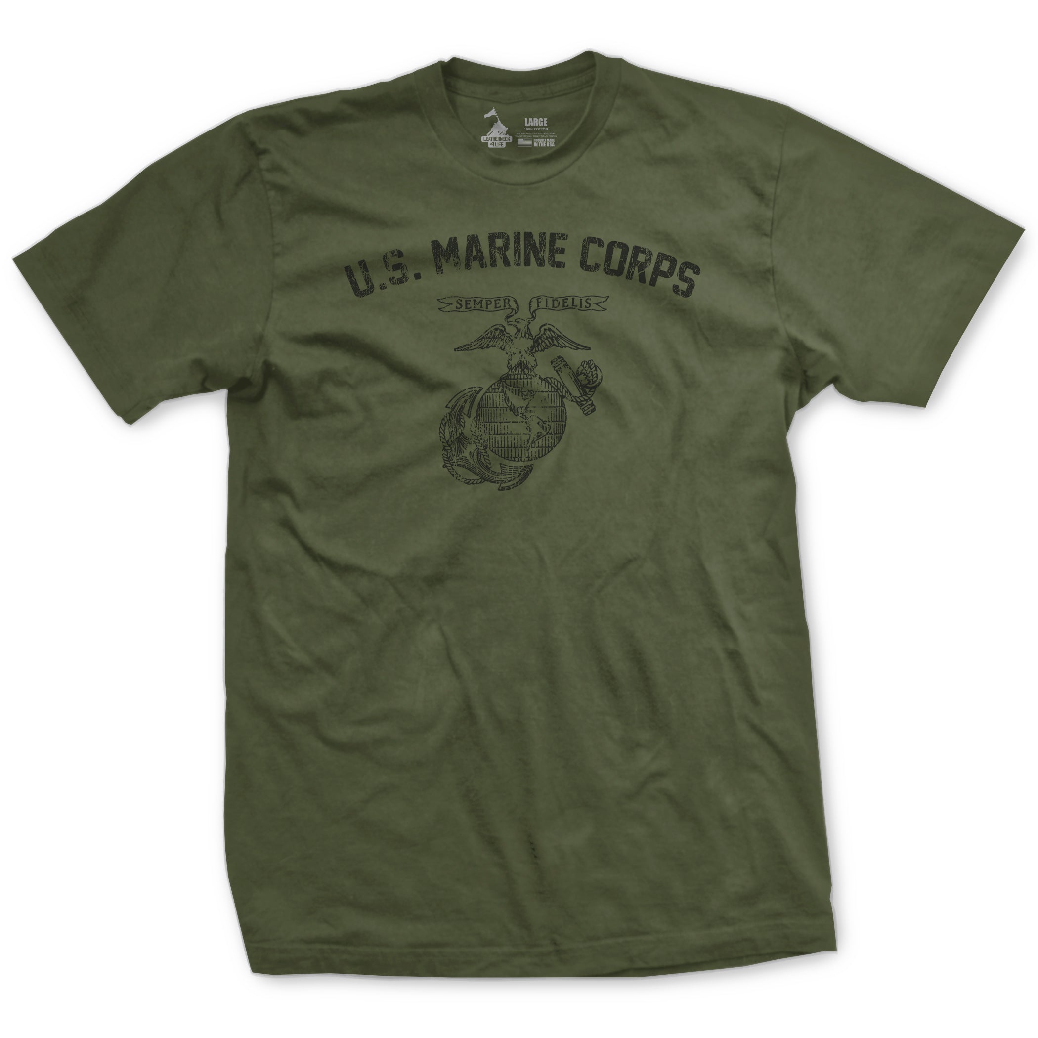  WW2 Vintage USMC Training OD T-Shirt 