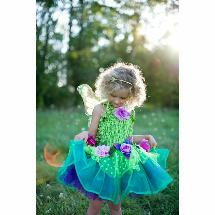Fairy Blooms Deluxe Dress & Wings, Green Size 5-6