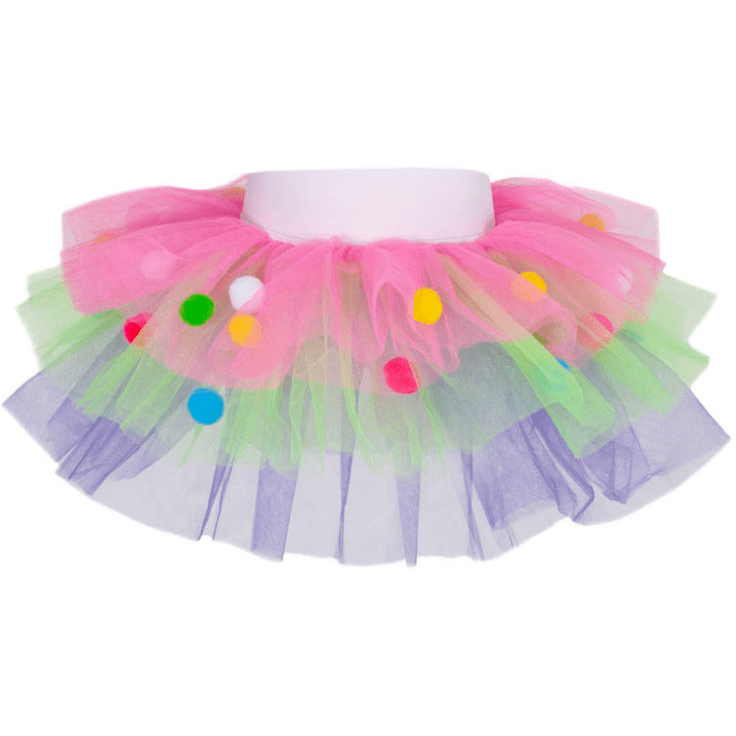 Pom Pom Skirt Multi Size 4-6