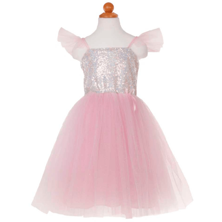 Sequins Princess Dress, Silver, Size 5-6