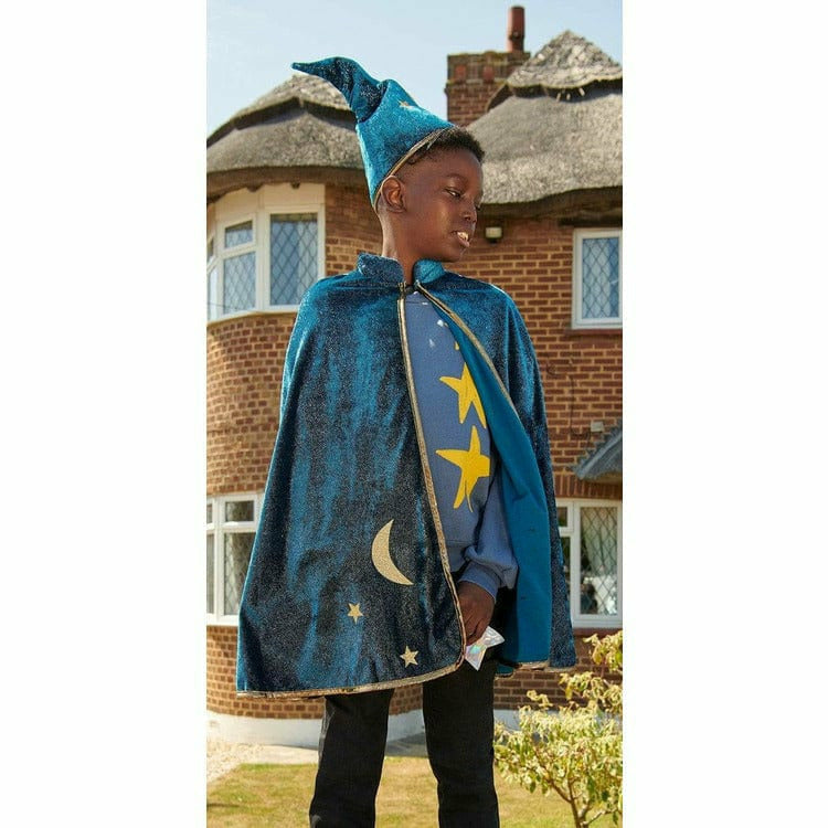 Starry Night Wizard Cape & Hat, Size 5-6