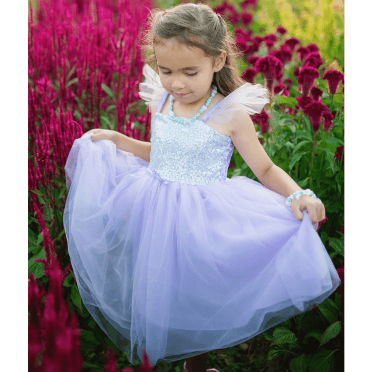 Sequins Princess Dress Lilac 5-6
