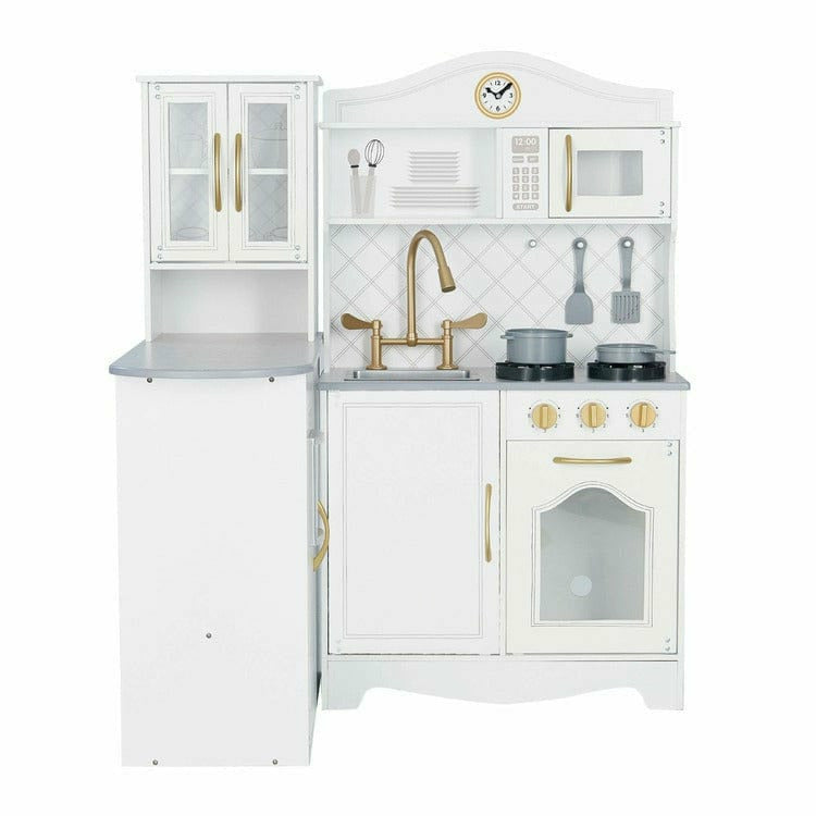 Little Chef Upper East Retro Play Kitchen - White / Gold