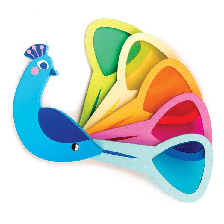 Wooden Peacock Colors Toy