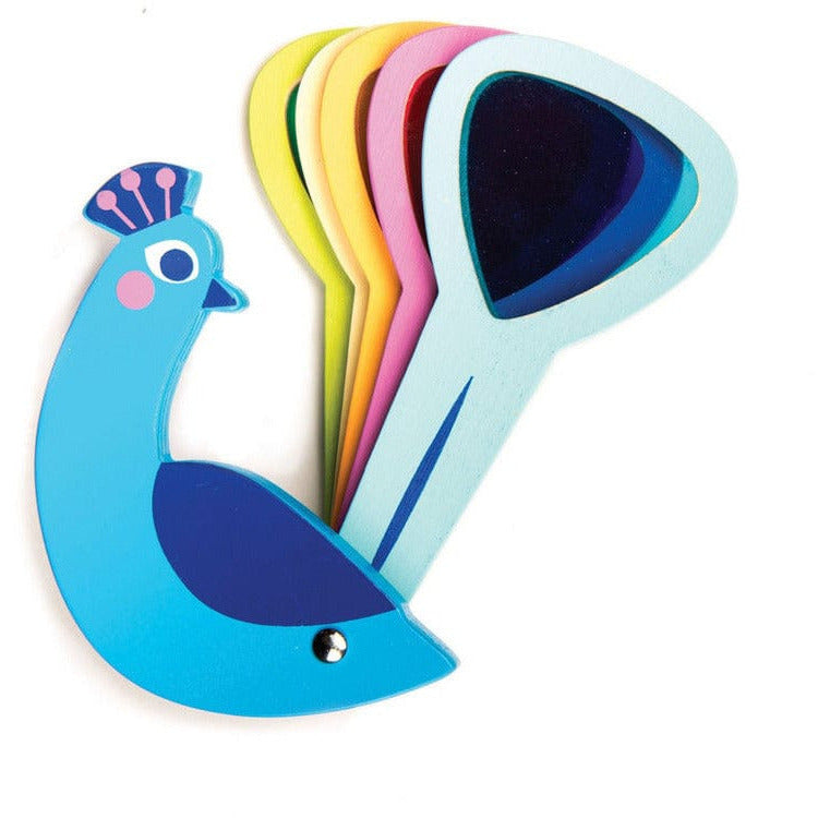 Wooden Peacock Colors Toy