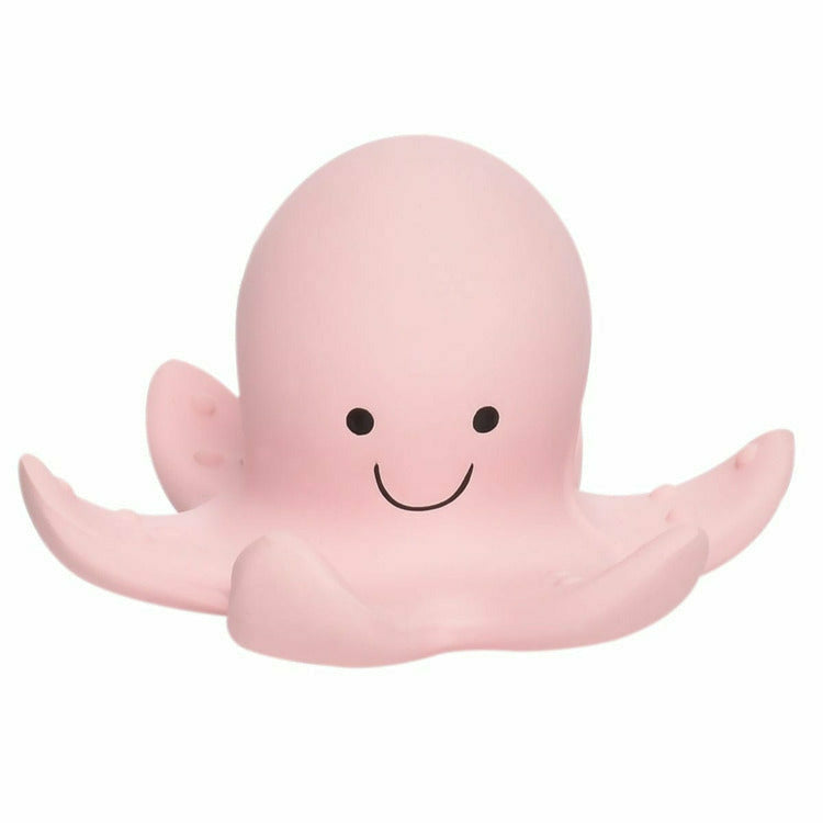 Octopus Organic Natural Rubber Rattle, Teether & Bath Toy