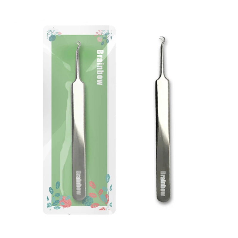 Stainless steel blackhead extractor tweezers