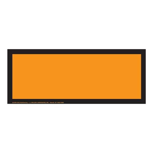 J.J. Keller Blank Orange Panel - Blank, 176 lb Polycoated Tagboard