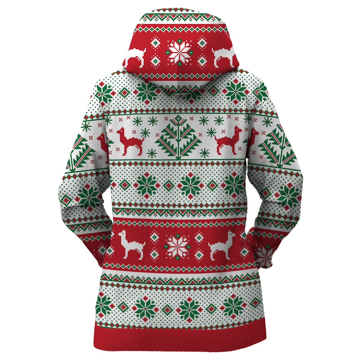 Christmas Lama Texture Women Hoodie