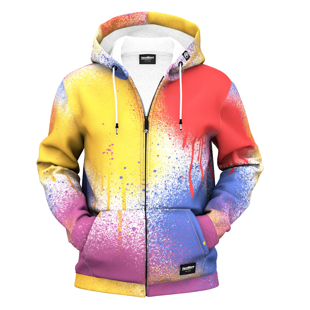 Spray Zip Up Hoodie