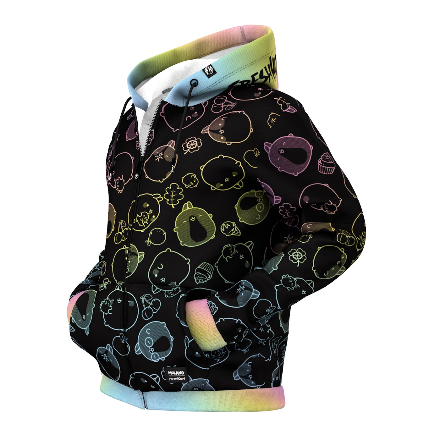 Prism Doodle Zip Up Hoodie