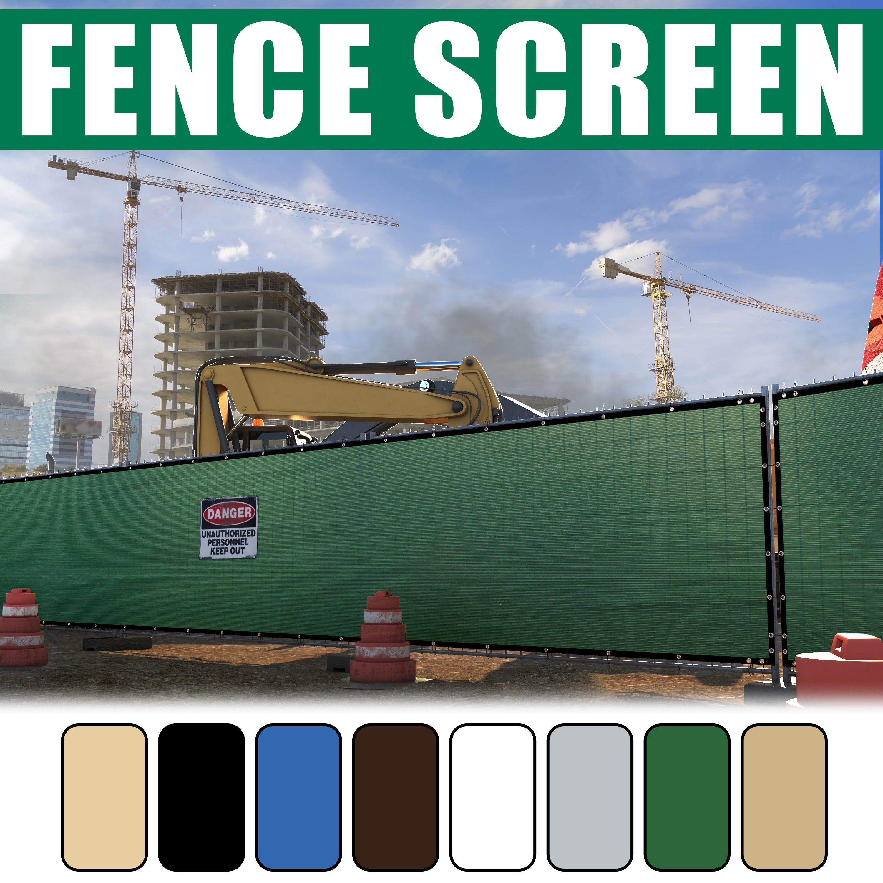  Privacy Fence Screen Sample Set for All Colors | Standard 